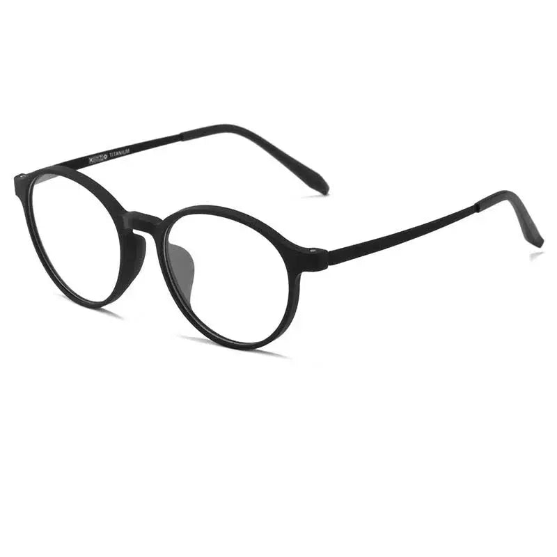 Women's Round Full Rim Titanium Prescription Glasses 73050 — view 3 | Rx Spectacle