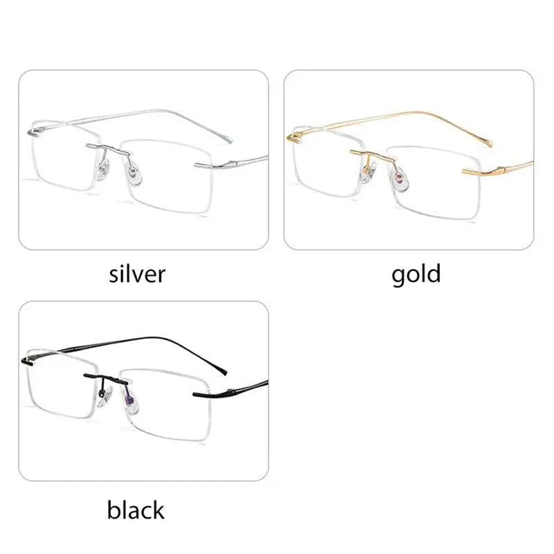 Men's Rimless Titanium Prescription Glasses 632 — view 5 | Rx Spectacle