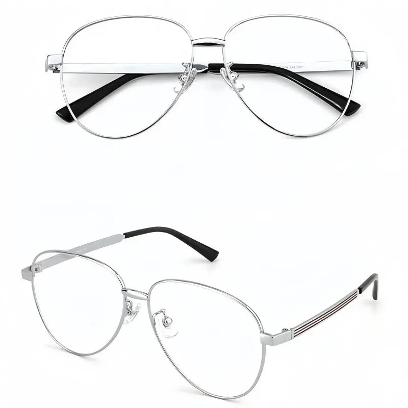 Unisex Oval Full Rim Alloy Prescription Glasses 2280 — view 5 | Rx Spectacle
