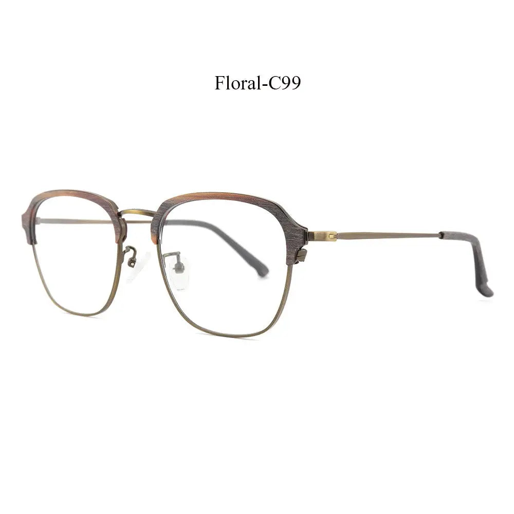Unisex Square Full Rim Titanium Prescription Glasses 81204 — view 5 | Rx Spectacle