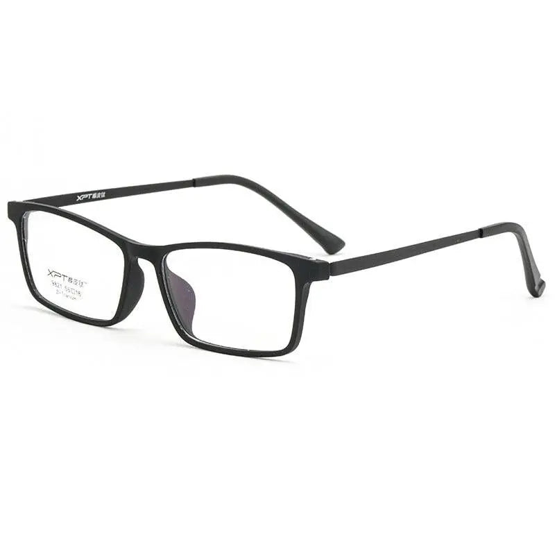 Men's Square Full Rim Titanium Prescription Glasses 9821 — view 2 | Rx Spectacle