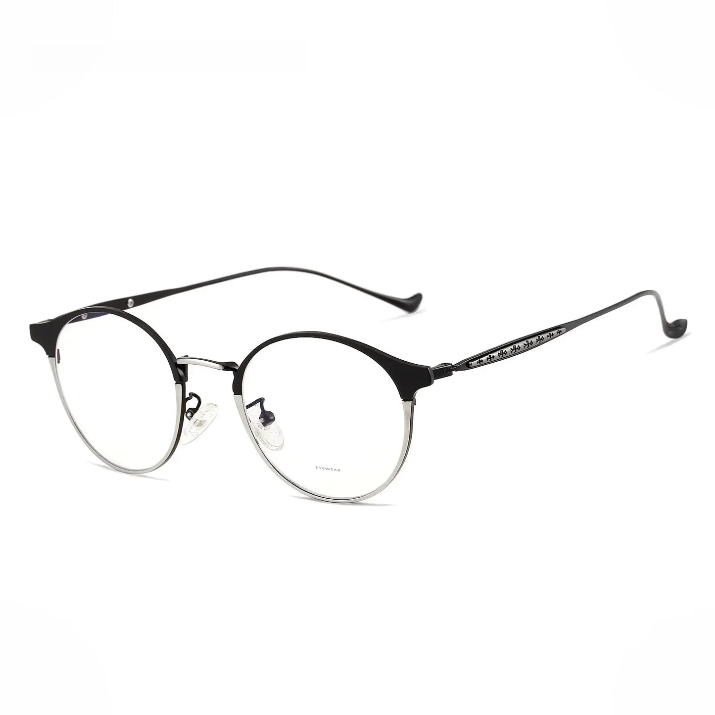 Unisex Round Full Rim Titanium Prescription Glasses 78006 — view 5 | Rx Spectacle