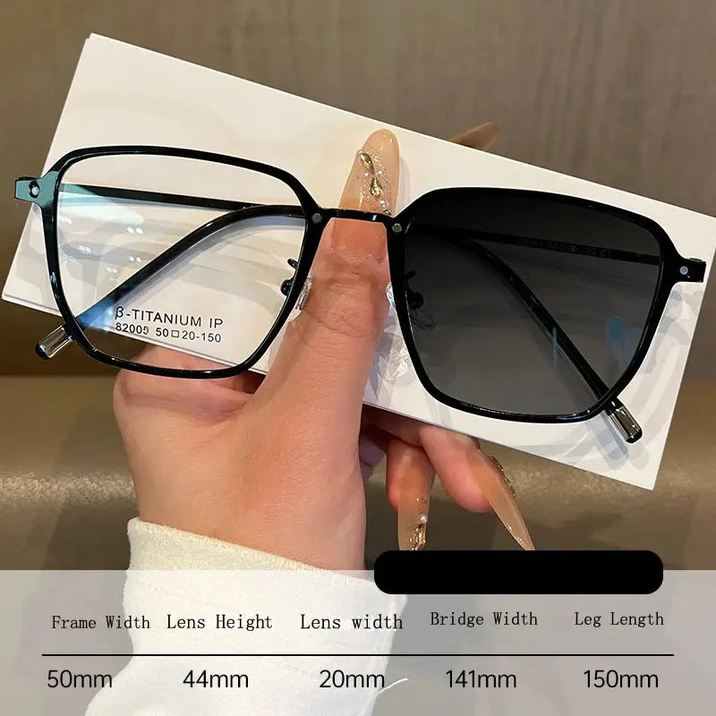 Unisex Polygon Full Rim Titanium Reading Glasses 82005 — view 3 | Rx Spectacle