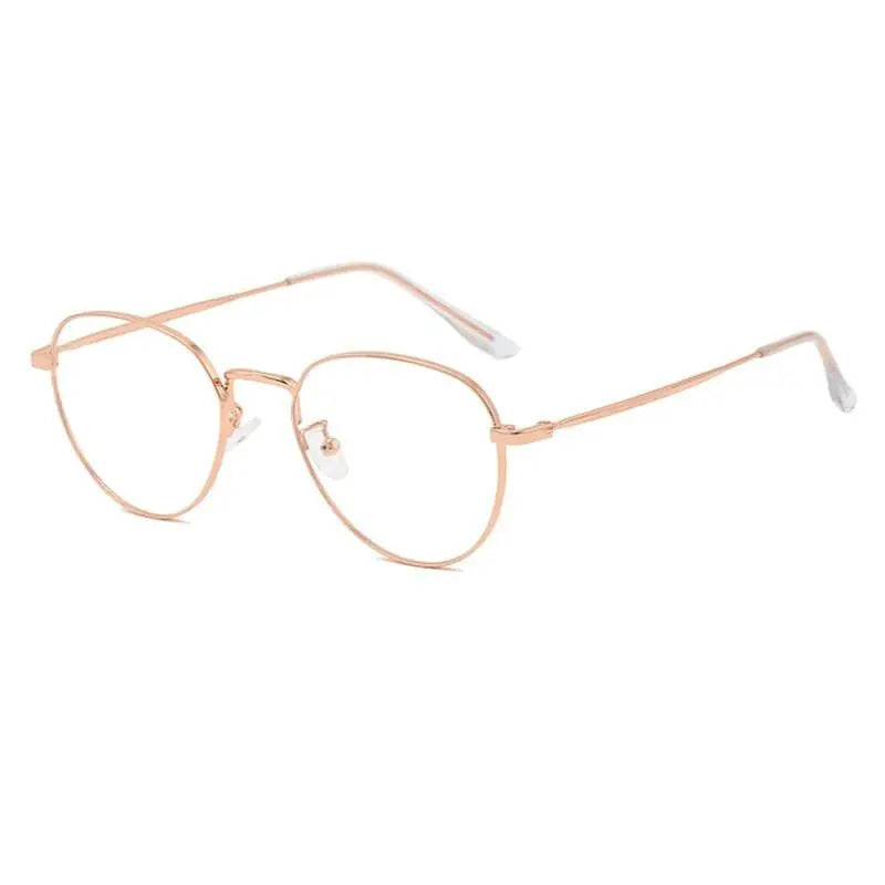 Women's Round Full Rim Alloy Prescription Glasses L2092 — view 2 | Rx Spectacle