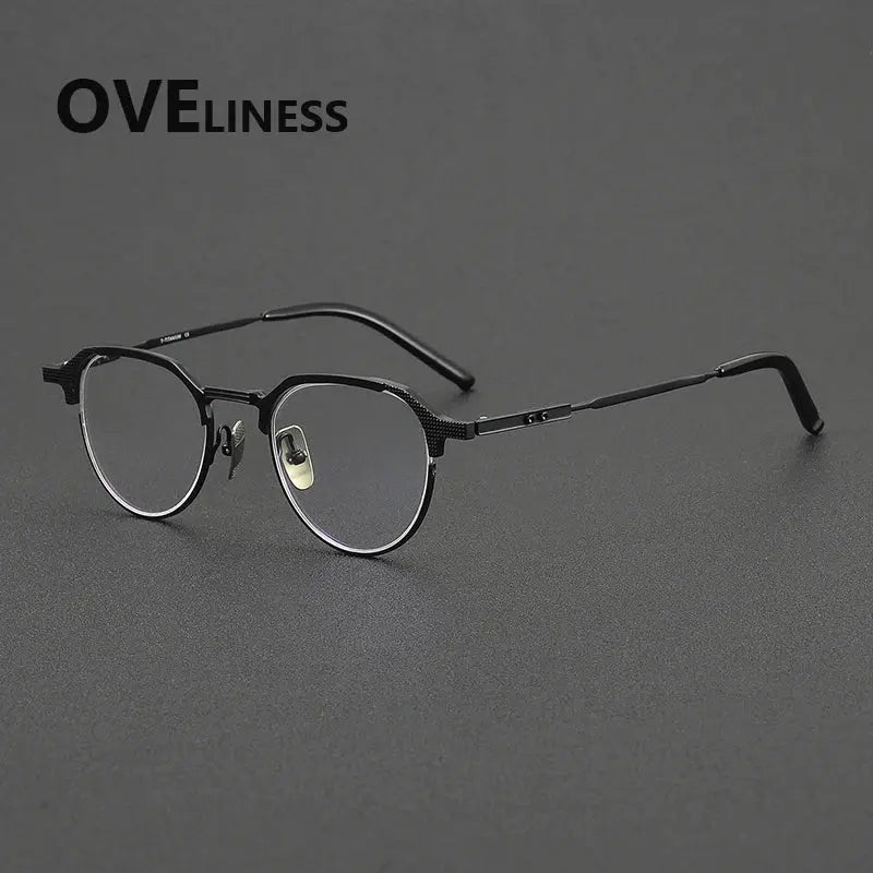Unisex Oval Full Rim Titanium Prescription Glasses 322033 — view 6 | Rx Spectacle