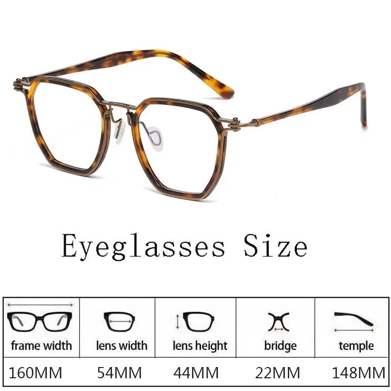 Men's Polygon Full Rim Titanium Prescription Glasses 586900 — view 2 | Rx Spectacle
