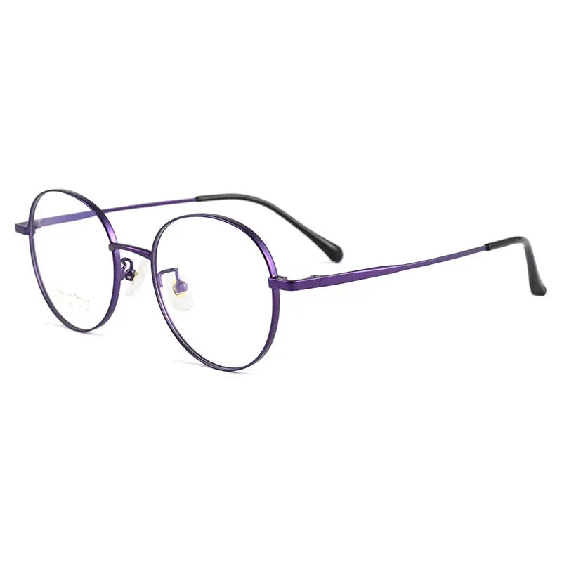 Women's Oval Full Rim Titanium Prescription Glasses 45051 — view 5 | Rx Spectacle