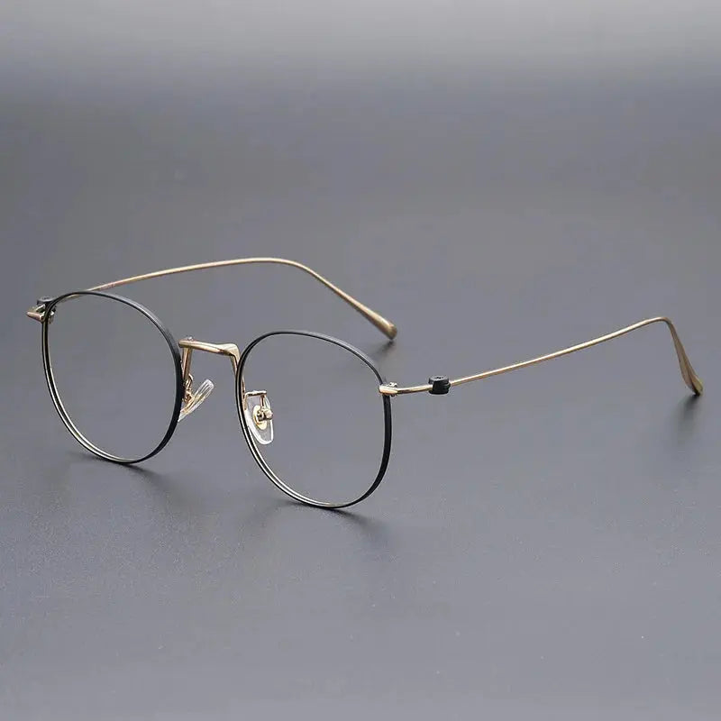 Women's Round Full Rim Titanium Prescription Glasses 45110 — view 5 | Rx Spectacle