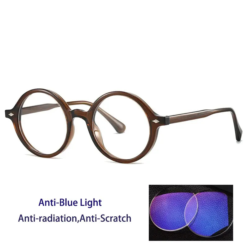 Unisex Round Full Rim Alloy Prescription Glasses 280190 — view 3 | Rx Spectacle