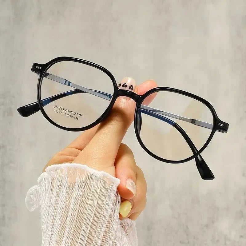 Women's Polygon Full Rim Titanium Prescription Glasses 90 — view 6 | Rx Spectacle