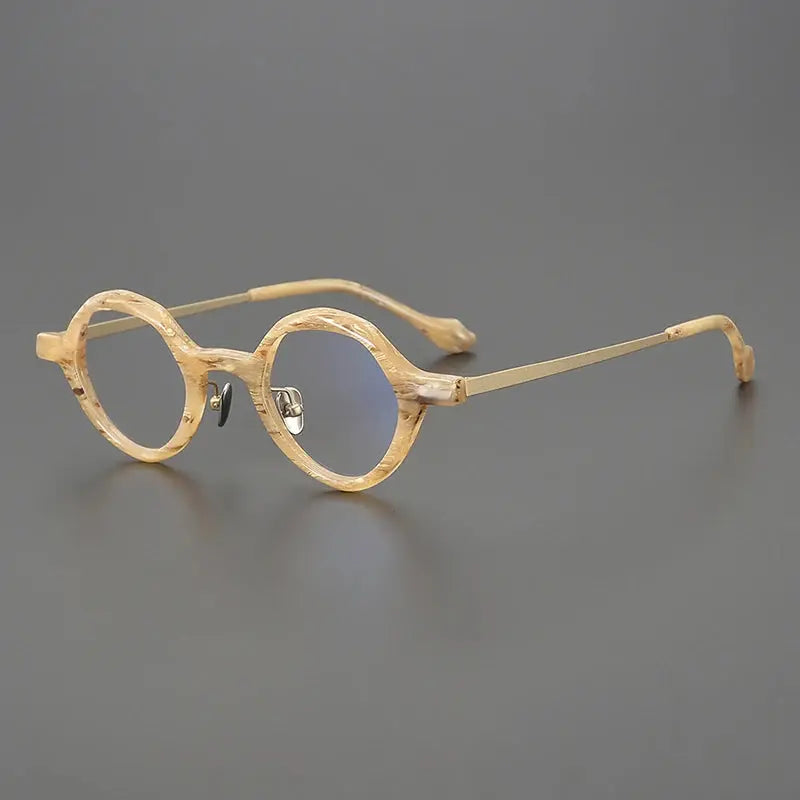 Unisex Round Full Rim Titanium Prescription Glasses 60711 — view 5 | Rx Spectacle