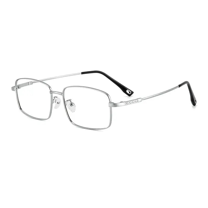 Unisex Square Full Rim Titanium Oversized Prescription Glasses 62804 — view 3 | Rx Spectacle