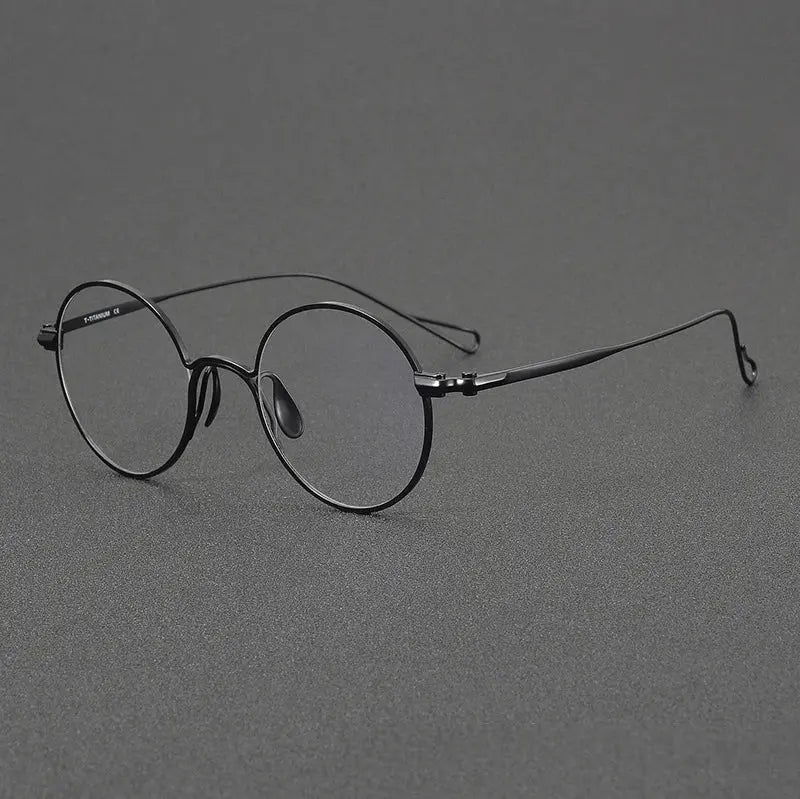 Women's Round Full Rim Titanium Prescription Glasses 942152 — view 5 | Rx Spectacle