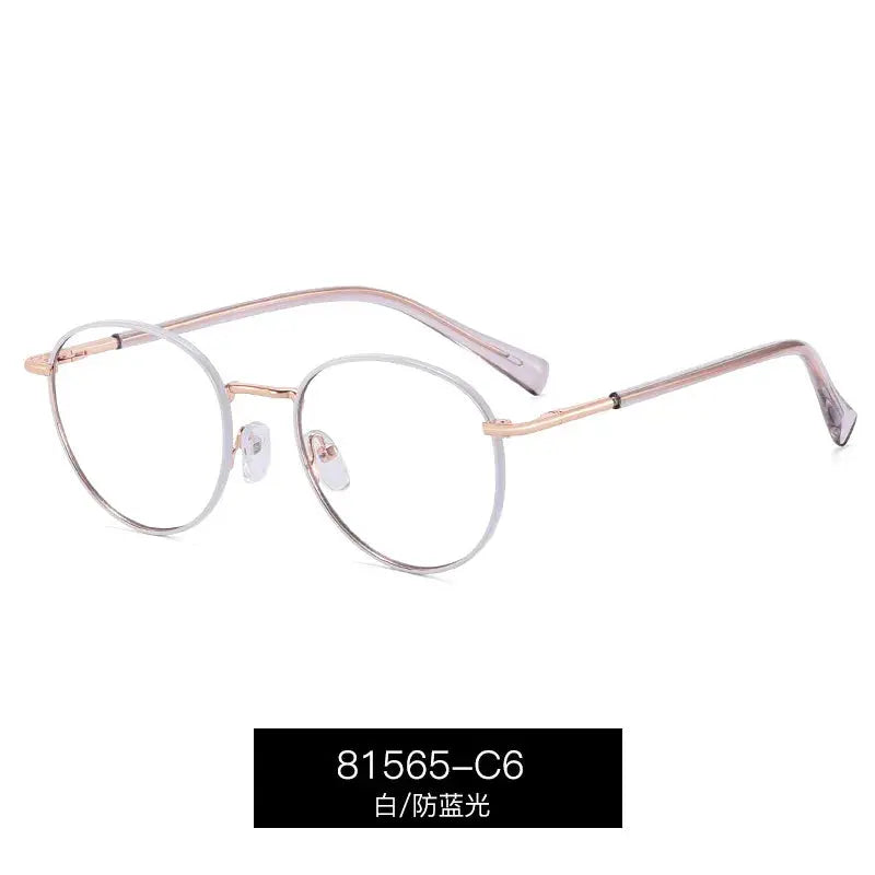 Women's Oval Full Rim Alloy Prescription Glasses 81565 — view 3 | Rx Spectacle