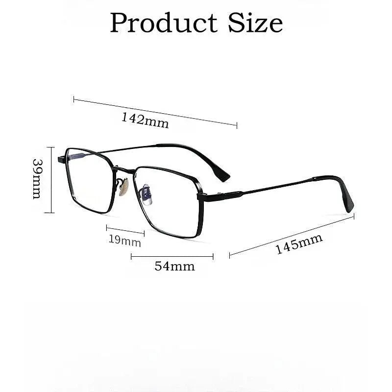 Men's Square Full Rim Titanium Prescription Glasses 205ct — view 7 | Rx Spectacle