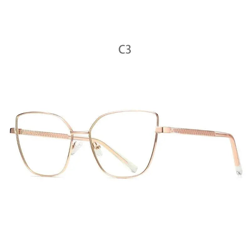 Women's Cat Eye Full Rim Titanium Prescription Glasses 3002 — view 3 | Rx Spectacle