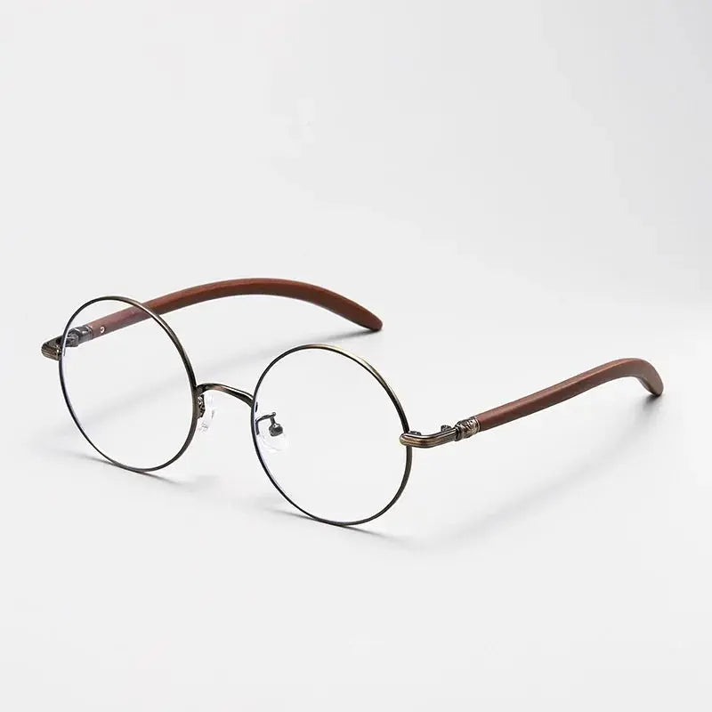 Unisex Round Full Rim Titanium Prescription Glasses 681102 — view 6 | Rx Spectacle