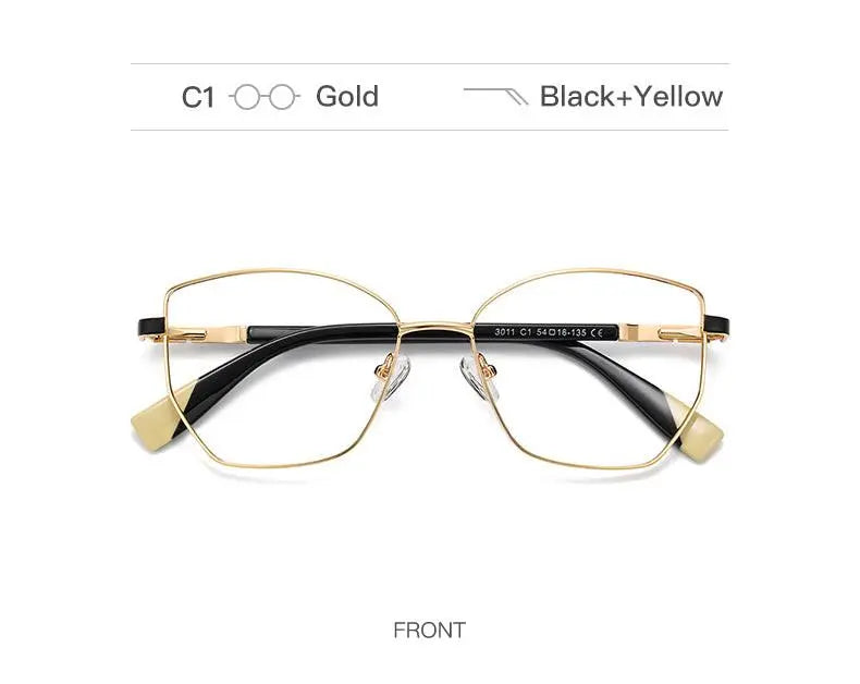 Unisex Square Full Rim Alloy Prescription Glasses 3011 — view 14 | Rx Spectacle