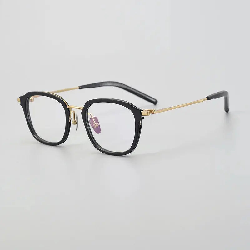 Unisex Square Full Rim Titanium Prescription Glasses 915110 — view 6 | Rx Spectacle