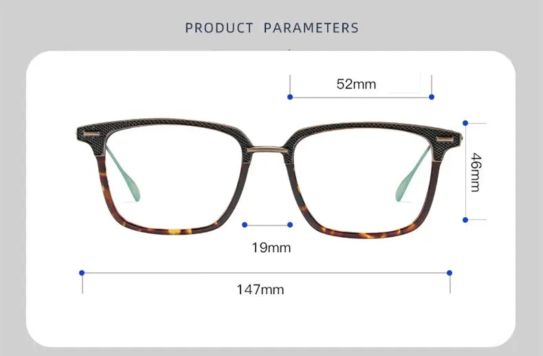 Unisex Square Full Rim Titanium Prescription Glasses 192085 — view 2 | Rx Spectacle