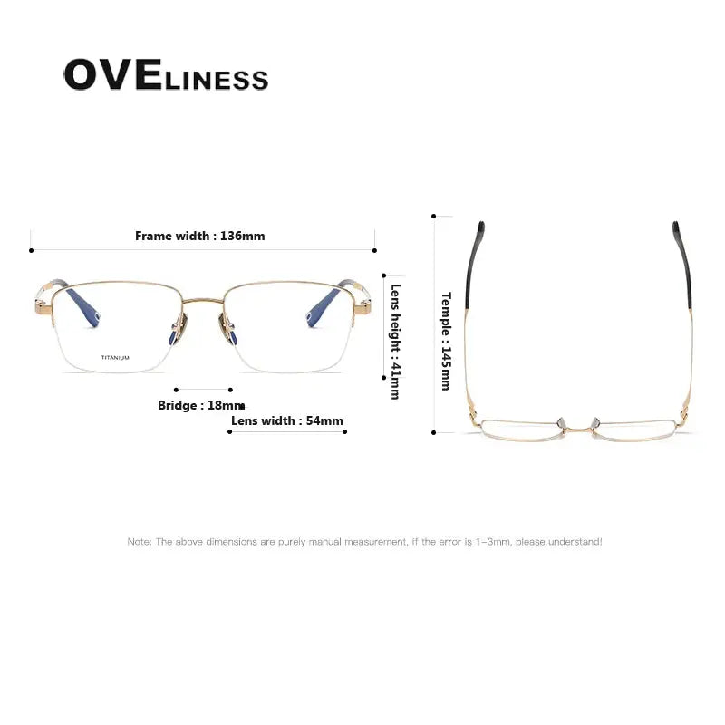 Women's Polygon Semi-Rimless Titanium Prescription Glasses 380930 — view 2 | Rx Spectacle