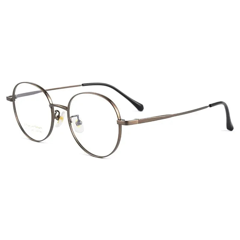 Women's Oval Full Rim Titanium Prescription Glasses 45051 — view 4 | Rx Spectacle