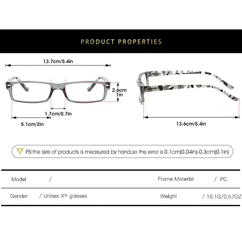 Women's Square Full Rim Alloy Reading Glasses 525004 — view 2 | Rx Spectacle