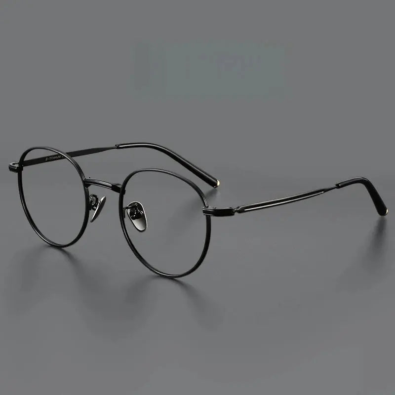 Women's Round Full Rim Titanium Prescription Glasses 182000 — view 3 | Rx Spectacle