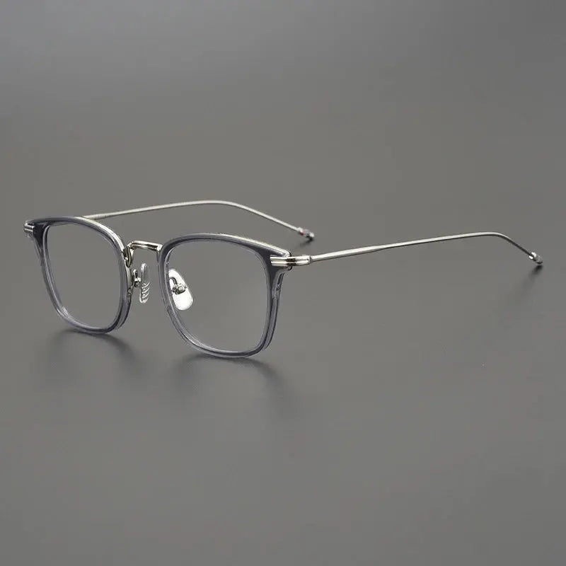 Unisex Square Full Rim Titanium Oversized Prescription Glasses 396905 — view 6 | Rx Spectacle