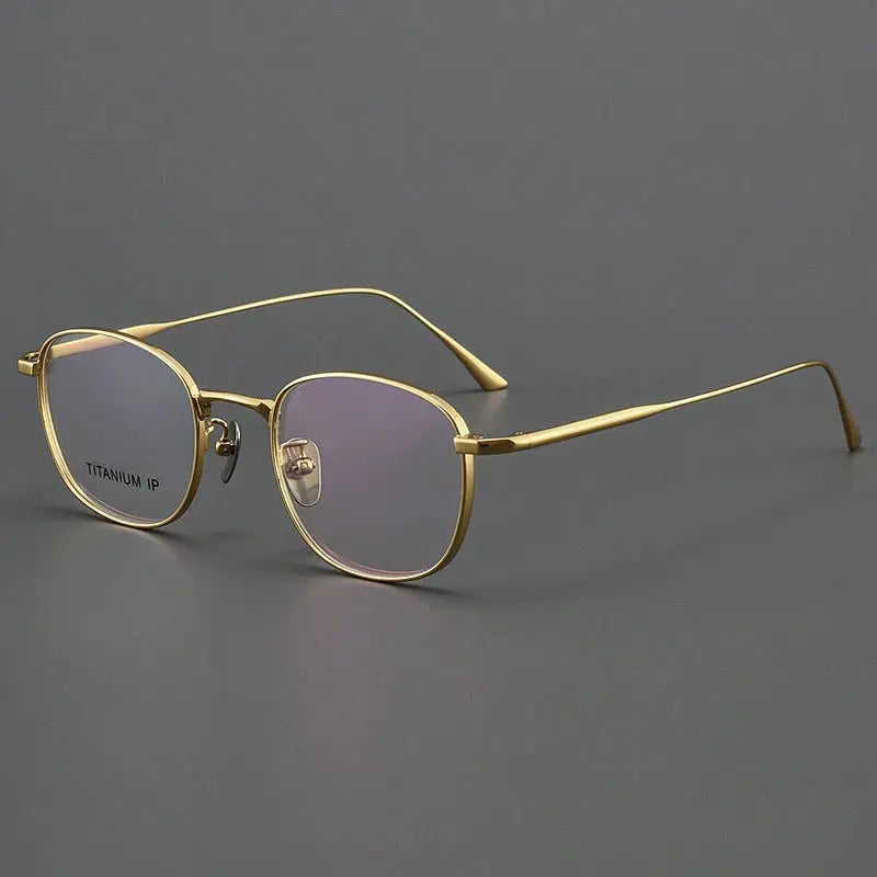 Unisex Round Full Rim Titanium Prescription Glasses Y4921 — view 8 | Rx Spectacle