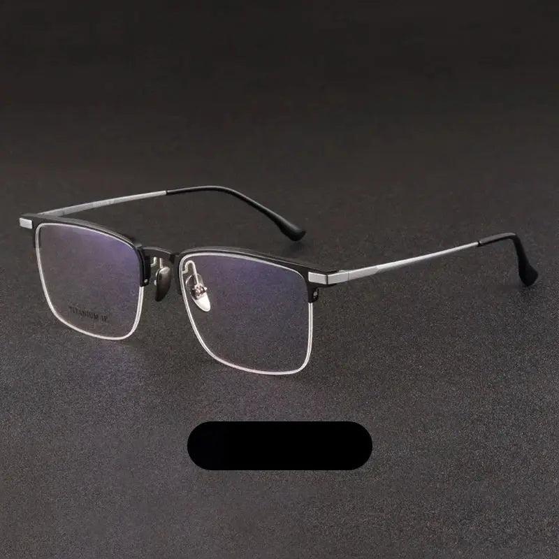 Unisex Square Full Rim Titanium Prescription Glasses 20261 — view 3 | Rx Spectacle