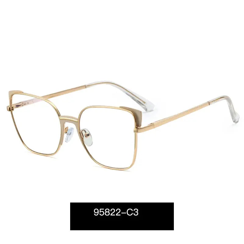 Women's Cat Eye Full Rim Alloy Prescription Glasses 195822 — view 6 | Rx Spectacle