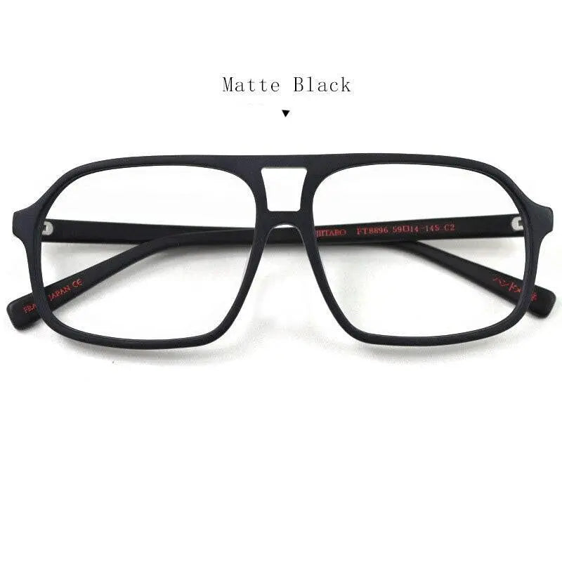 Unisex Square Full Rim Acetate Double Bridge Prescription Glasses Ft8896 — view 2 | Rx Spectacle