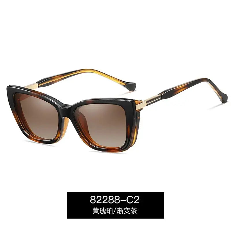 Women's Square Full Rim TR90 Clip-On Prescription Glasses 382288 — view 6 | Rx Spectacle