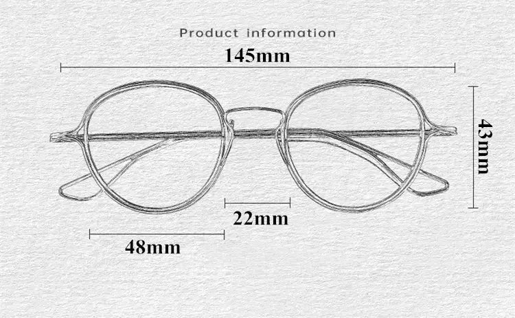 Unisex Round Full Rim Titanium Prescription Glasses 59100 — view 2 | Rx Spectacle