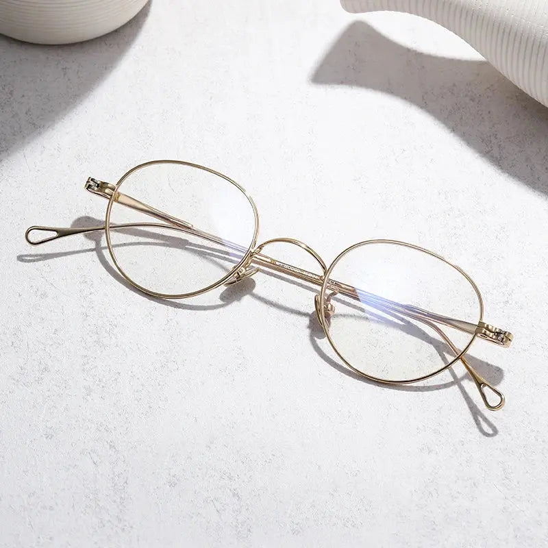 Women's Oval Full Rim Titanium Prescription Glasses 859027 — view 5 | Rx Spectacle