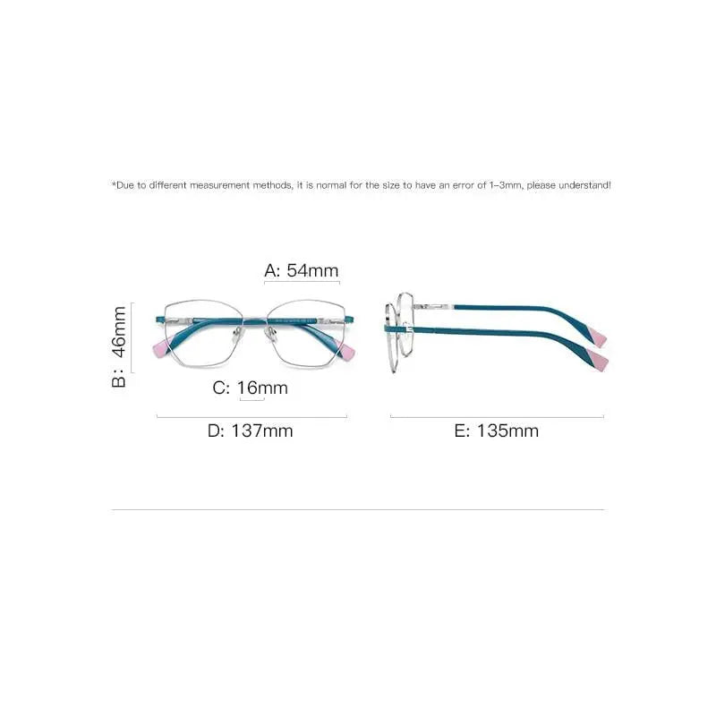 Unisex Square Full Rim Alloy Prescription Glasses 3011 — view 4 | Rx Spectacle