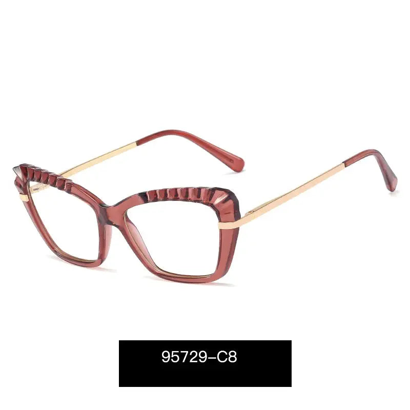 Women's Cat Eye Full Rim TR90 Prescription Glasses 95729 — view 7 | Rx Spectacle