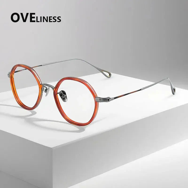 Women's Polygon Full Rim Titanium Prescription Glasses 922142 — view 6 | Rx Spectacle