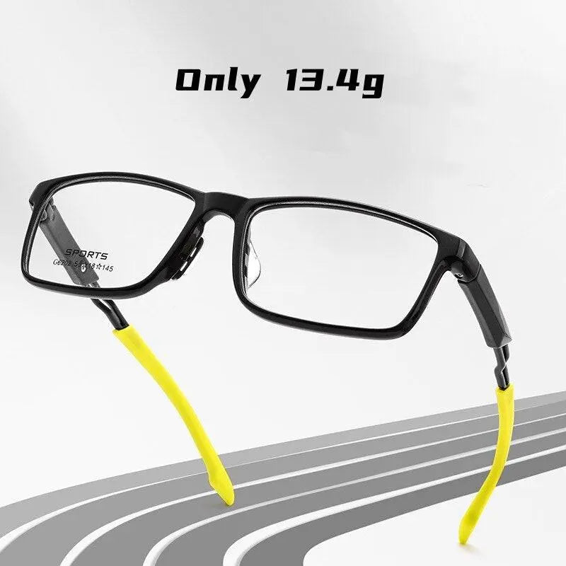 Unisex Square Full Rim Ultem Sports Glasses 6202g — view 7 | Rx Spectacle