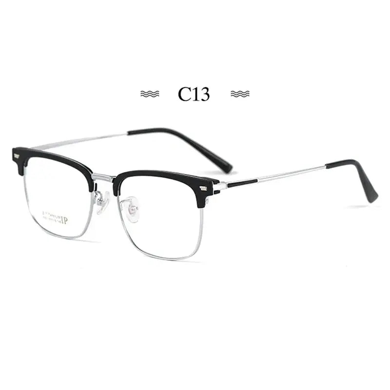 Unisex Round Full Rim Titanium Prescription Glasses 232163 — view 5 | Rx Spectacle