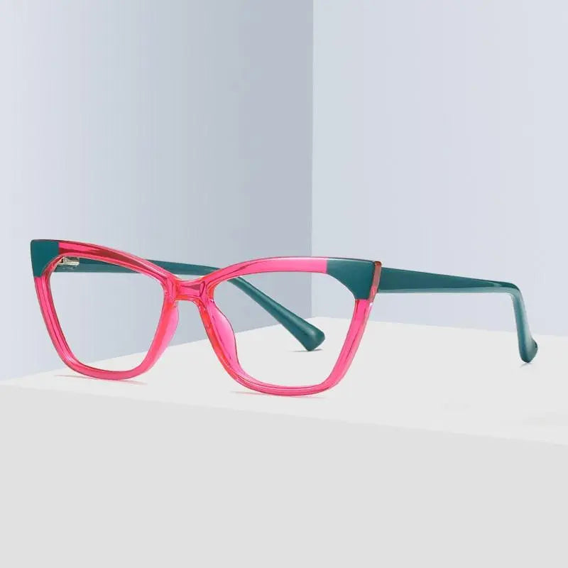 Women's Cat Eye Full Rim Titanium Prescription Glasses 2040 — view 11 | Rx Spectacle