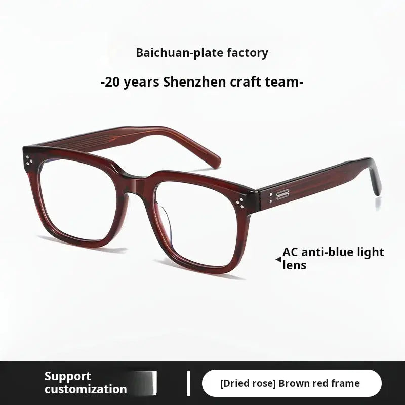 Unisex Browline Full Rim Acetate Prescription Glasses 79034 — view 4 | Rx Spectacle