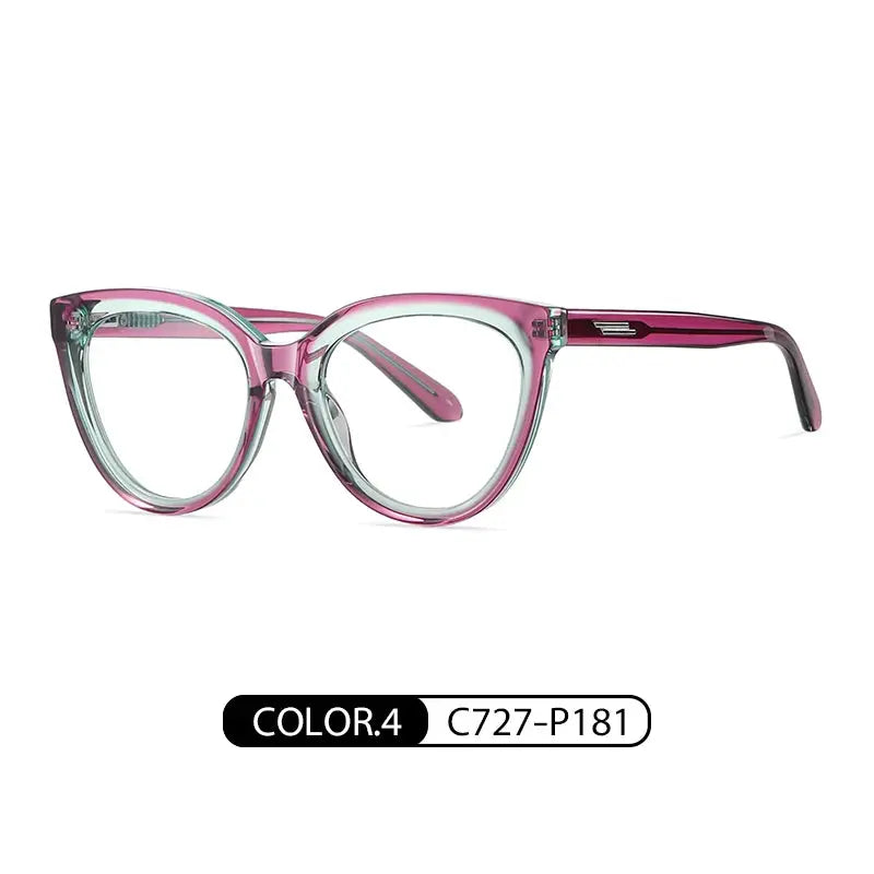 Women's Cat Eye Full Rim Acetate Prescription Glasses 18818 — view 5 | Rx Spectacle