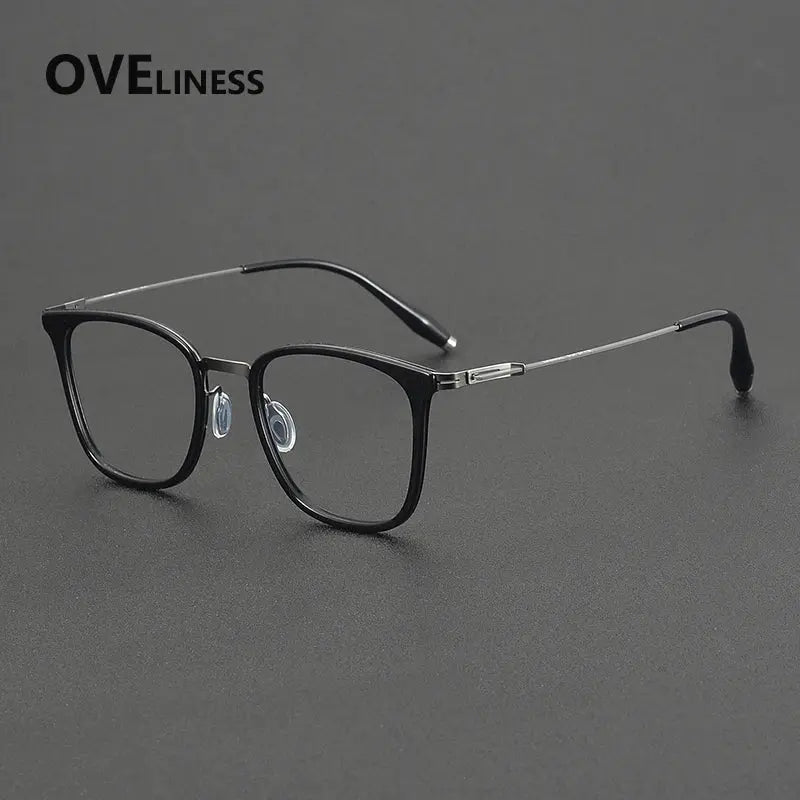 Women's Square Full Rim Titanium Prescription Glasses 22507 — view 6 | Rx Spectacle