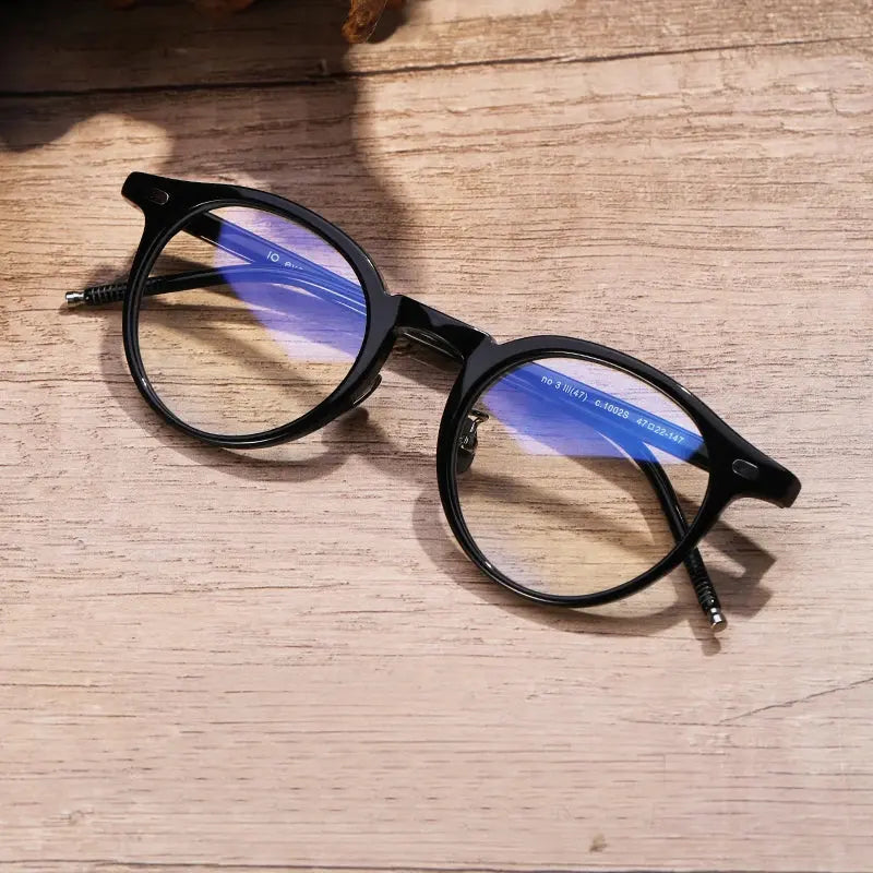 Unisex Round Full Rim Acetate Prescription Glasses 41803 — view 3 | Rx Spectacle