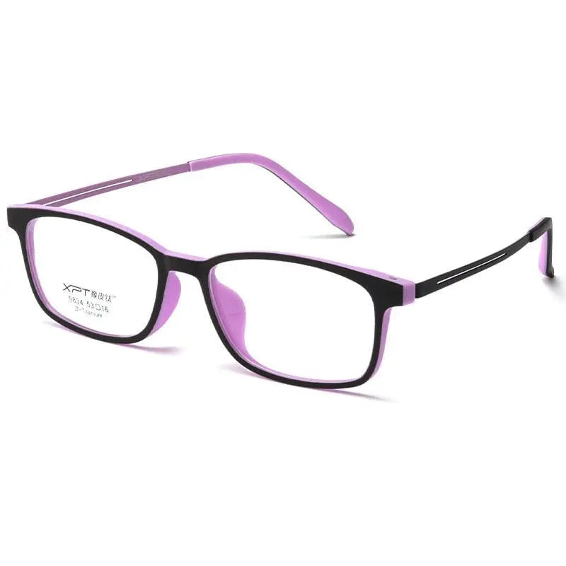 Unisex Square Full Rim Titanium Prescription Glasses 9834XP — view 6 | Rx Spectacle