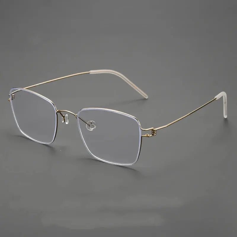 Women's Square Full Rim Titanium Screwless Prescription Glasses 360175 — view 3 | Rx Spectacle