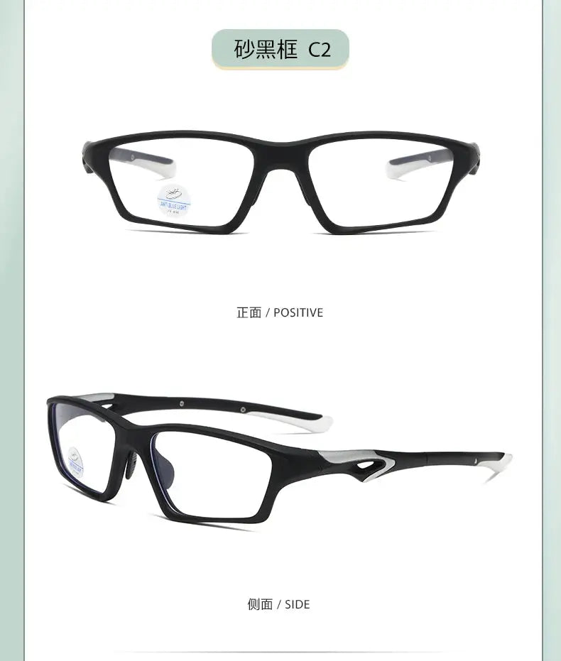Men's Rectangular Full Rim Plastic Prescription Glasses 81278 — view 4 | Rx Spectacle
