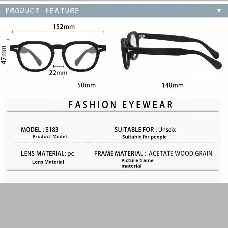 Unisex Square Full Rim Acetate Flat Top Prescription Glasses 78183 — view 2 | Rx Spectacle